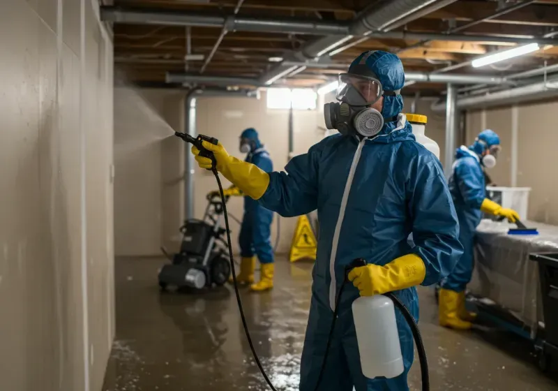 Basement Sanitization and Antimicrobial Treatment process in Inverness Highlands North, FL